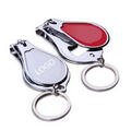 Stainless steel nail clippers with bottle opener